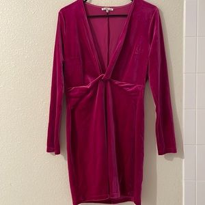 💓LOW CUT MAGENTA MINI DRESS💓